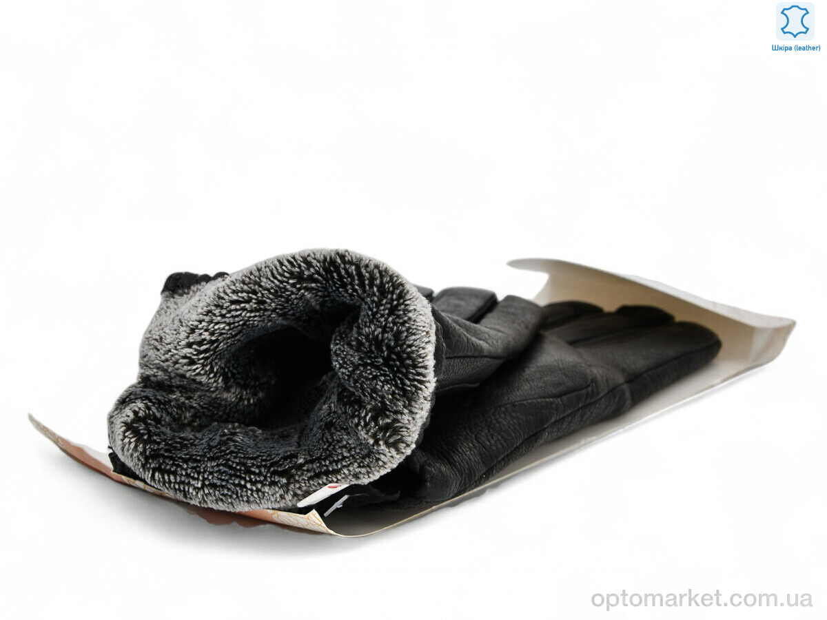 Купить Рукавички жіночі 94-1 black олень Paidi чорний, фото 2