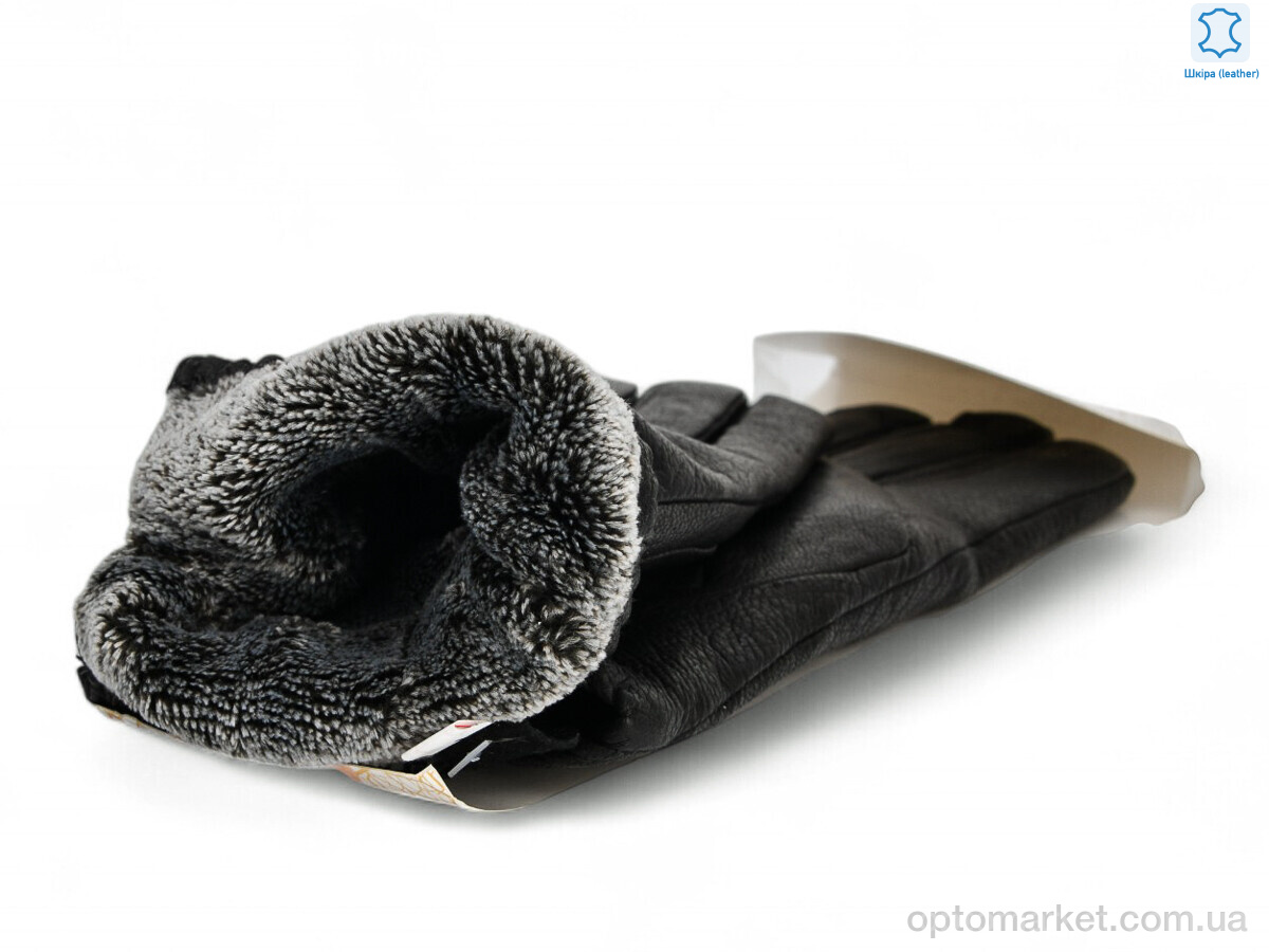 Купить Рукавички жіночі 94-5 black олень Paidi чорний, фото 2