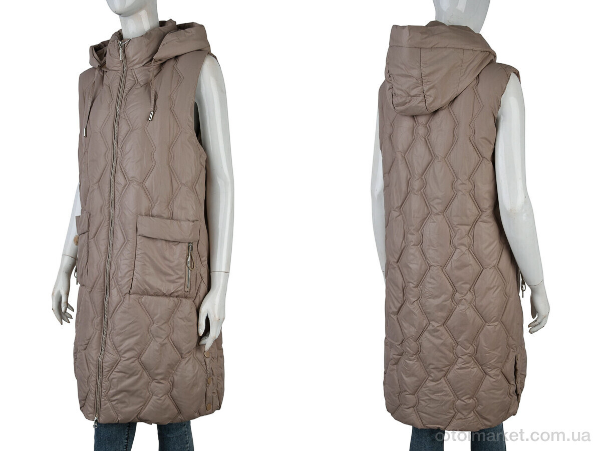 Купить Жилетка жіночі 965 (12116) beige MingXiuMeiJili бежевий, фото 3