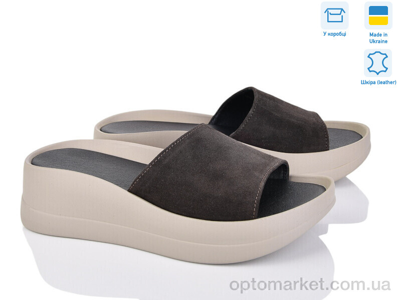 Купить Шльопанці жіночі 96502-55 Ailinda коричневий, фото 1