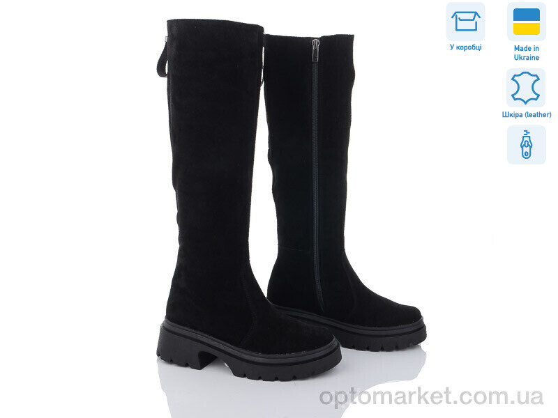 Купить Чоботи жіночі 98 чорний з Mona Lisa чорний, фото 1
