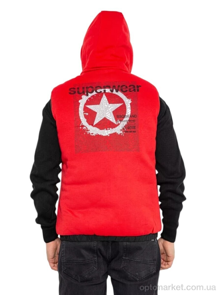 Купить Жилетка чоловічі 99002 чорно-червоний Massmag чорний, фото 5