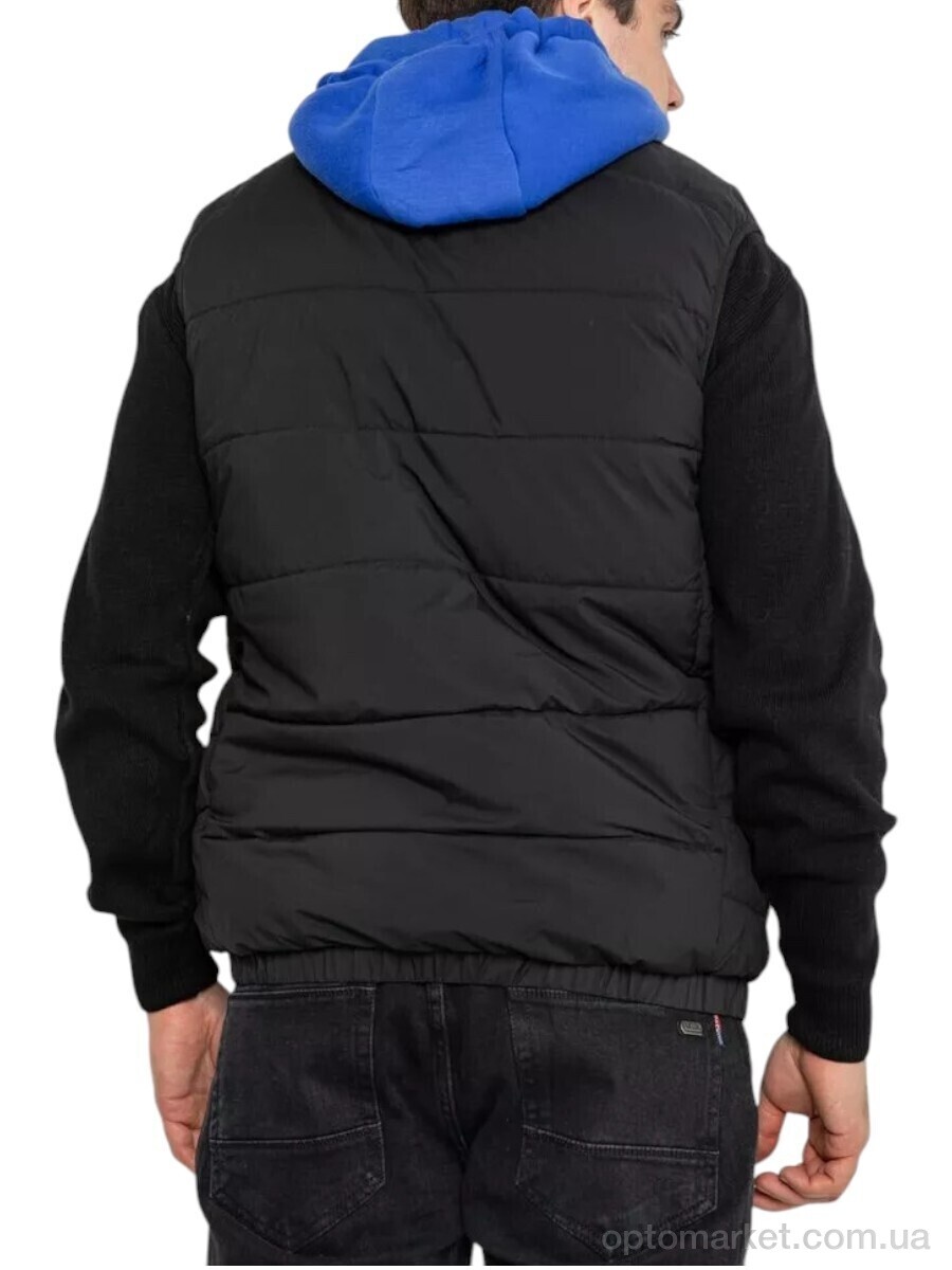 Купить Жилетка чоловічі 99002 чорно-синій Massmag чорний, фото 3