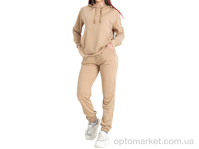 Купить Спортивний костюм жіночі 9991-6 Massmag бежевий, фото 4