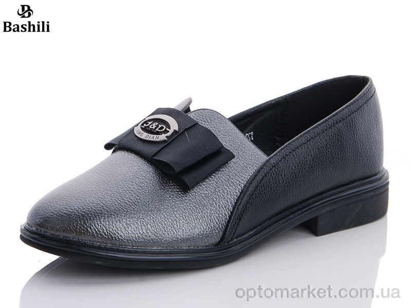 Купить Туфлі жіночі 9YJ309-2 Башили графіт, фото 1
