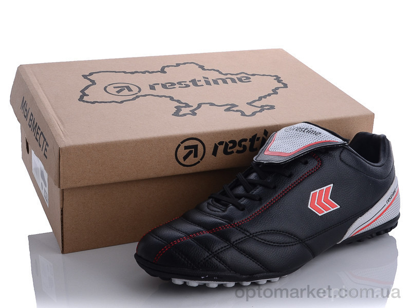 Купить Футбольная обувь мужчины DM020313-1 black-red-silver Restime черный, фото 1