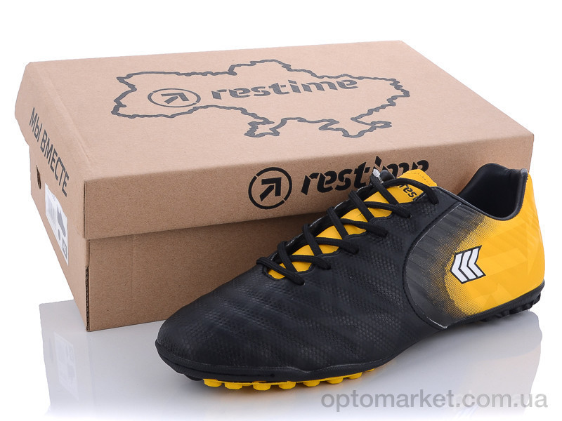 Купить Футбольная обувь мужчины DM020810-1 black-white-yellow Restime черный, фото 1