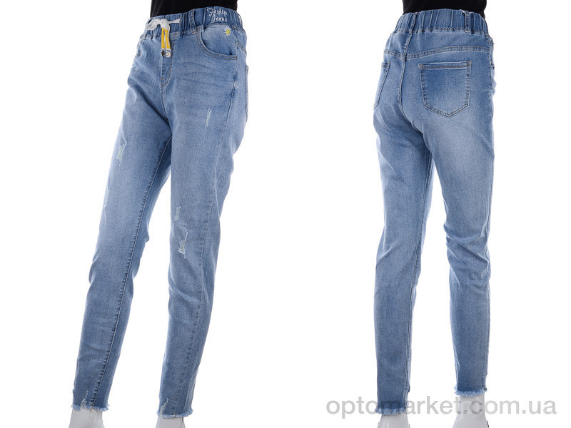 Купить Брюки женские DT630 blue New jeans голубой, фото 3