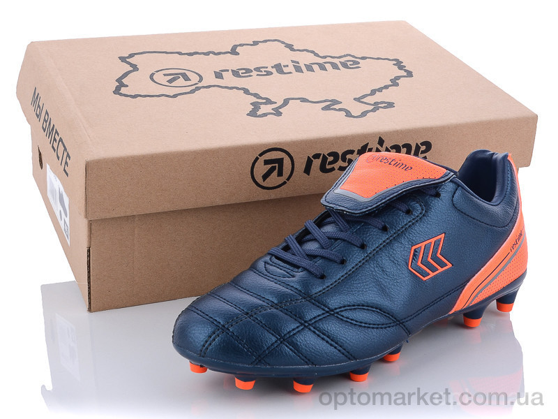 Купить Футбольная обувь детские DW020313-2 navy-grey-orange Restime синий, фото 1