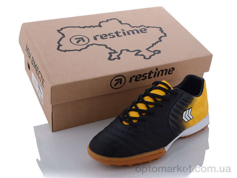 Купить Футбольная обувь детские DW020810-1 black-white-yellow Restime черный, фото 1
