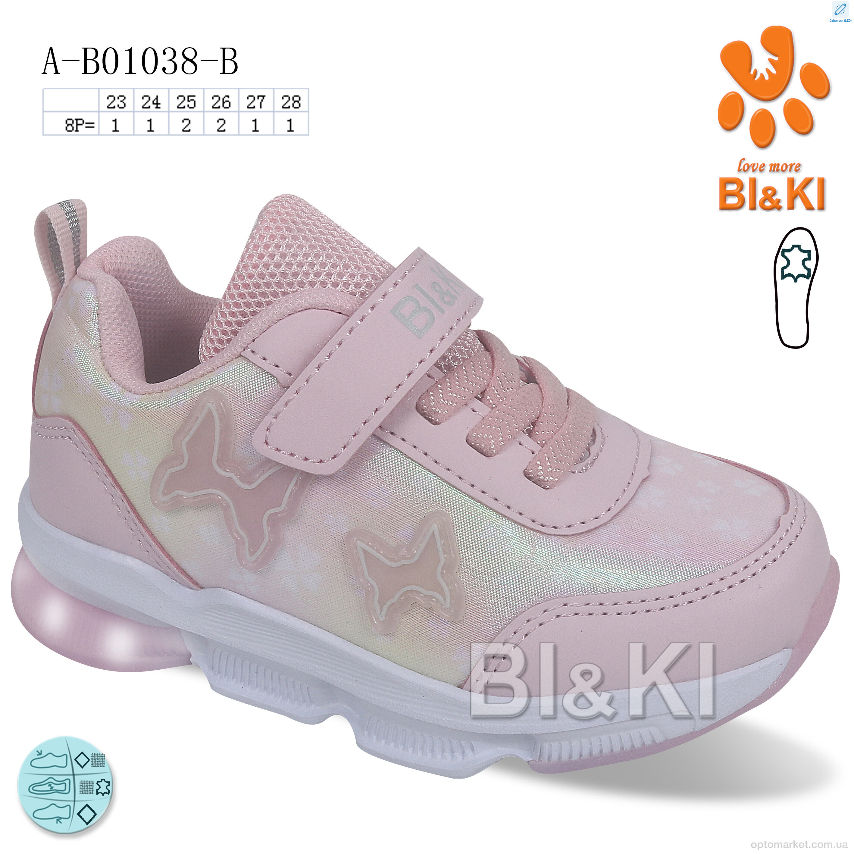 Купить Кросівки дитячі A-B01038-B BL&KL рожевий, фото 1