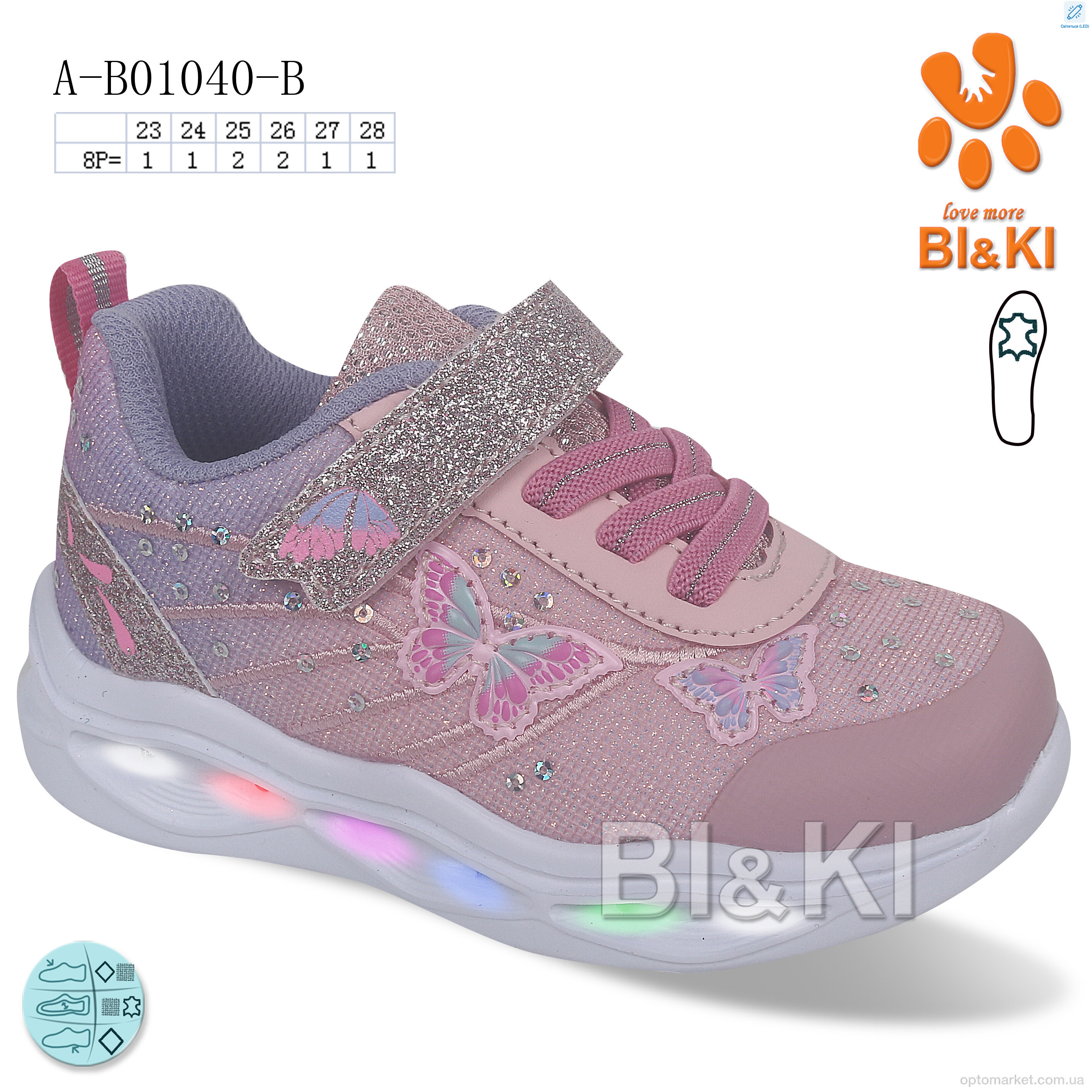 Купить Кросівки дитячі A-B01040-B BL&KL рожевий, фото 1