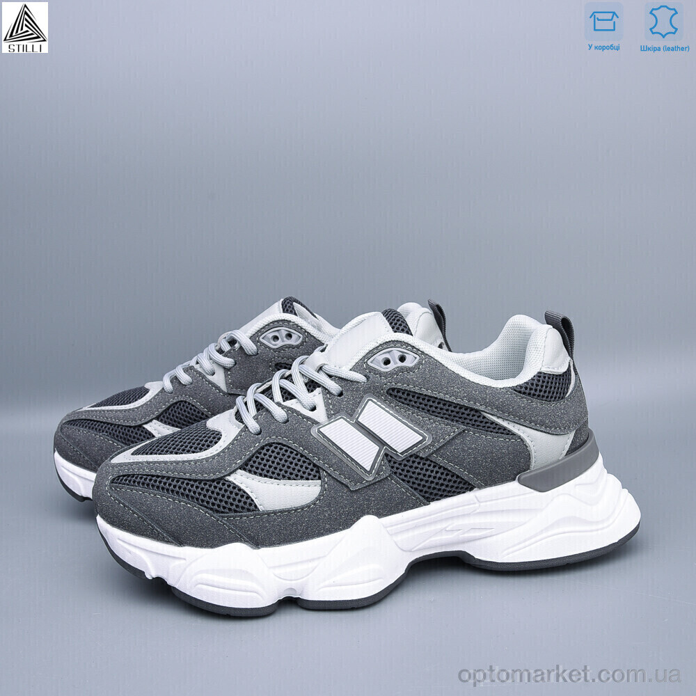 Купить Кросівки жіночі A0025-10 шкіра піна Stilli сірий, фото 2