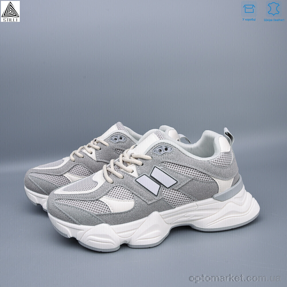 Купить Кросівки жіночі A0025-23 шкіра піна Stilli сірий, фото 2