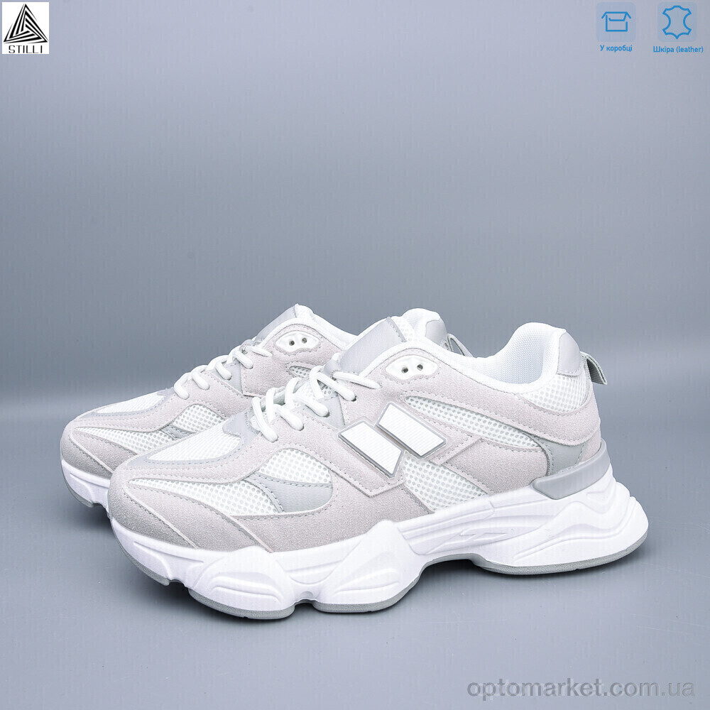 Купить Кросівки жіночі A0025-26 шкіра піна Stilli сірий, фото 2