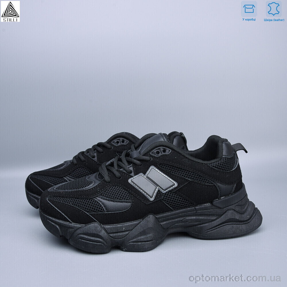 Купить Кросівки жіночі A0025-3 шкіра піна Stilli чорний, фото 2