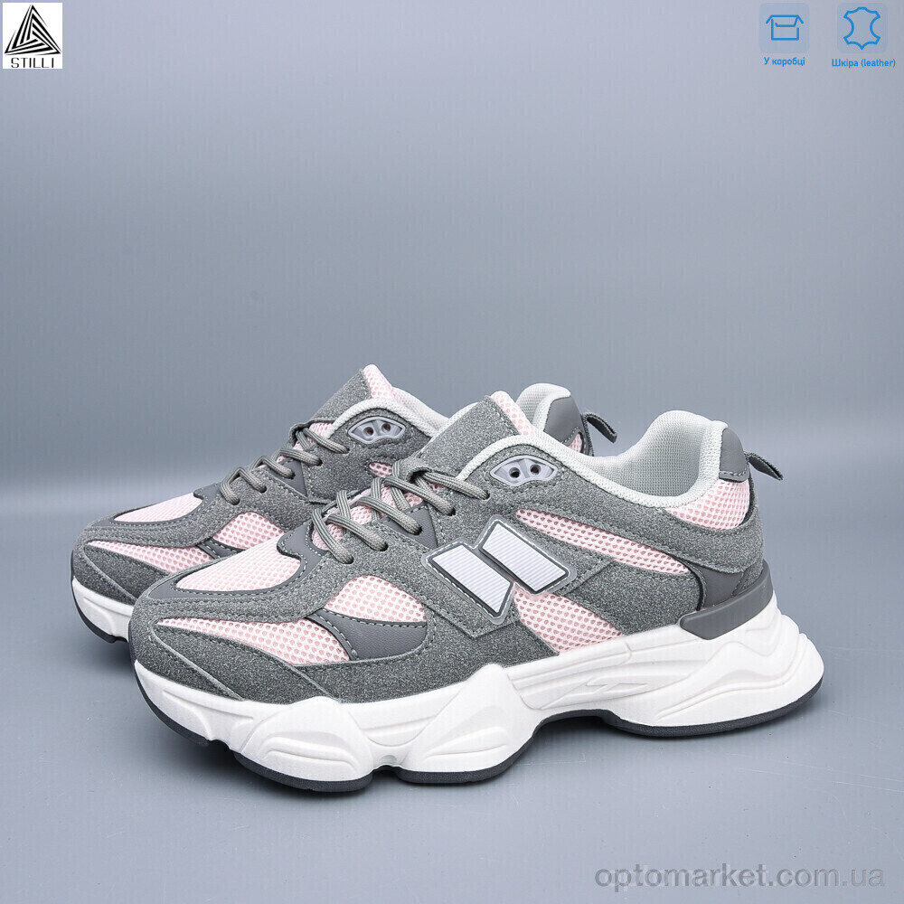 Купить Кросівки жіночі A0025-30 шкіра піна Stilli сірий, фото 2