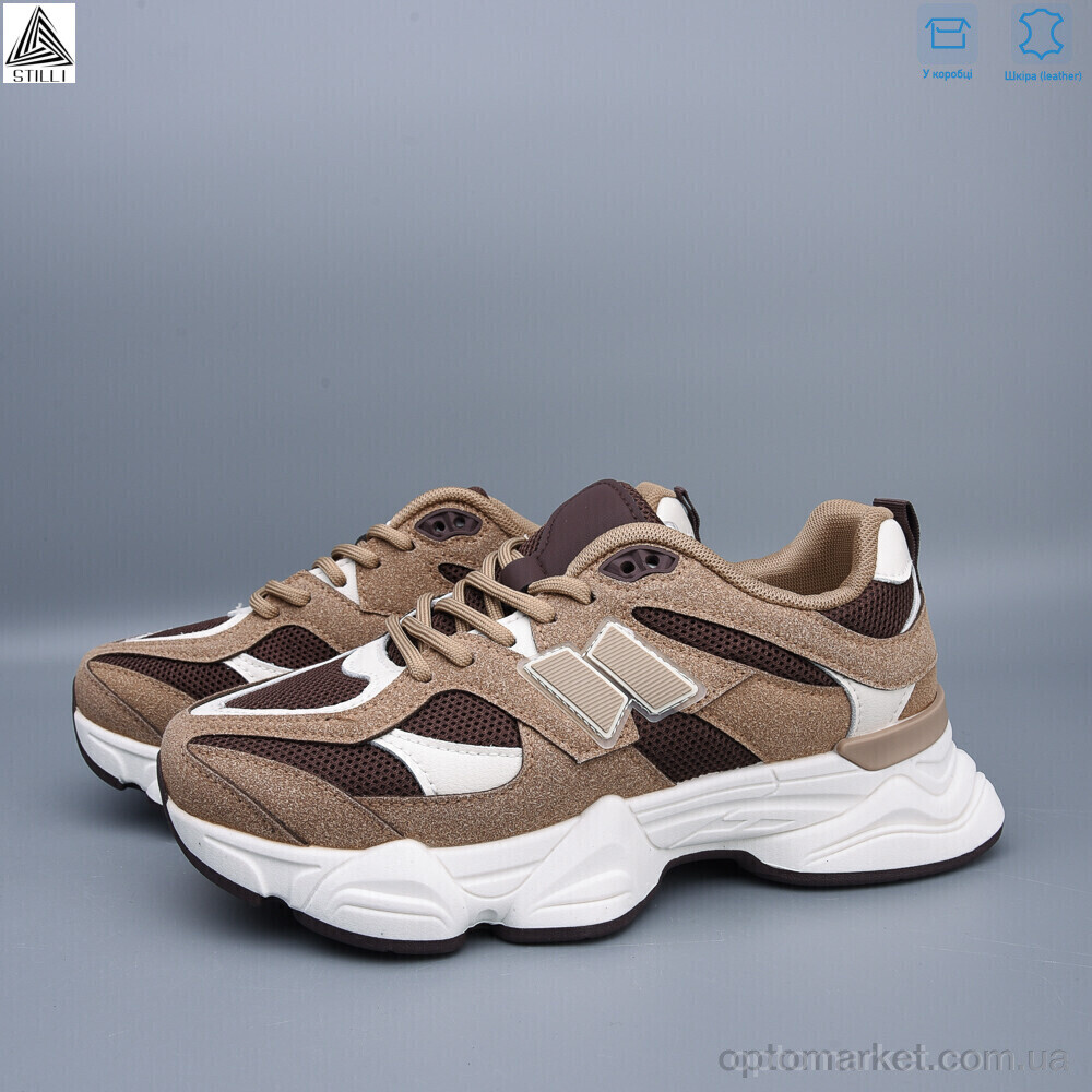 Купить Кросівки жіночі A0025-4 шкіра піна Stilli коричневий, фото 2
