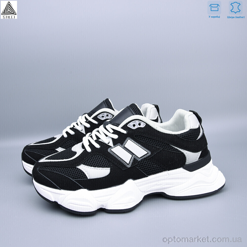 Купить Кросівки жіночі A0025-5 шкіра піна Stilli чорний, фото 2