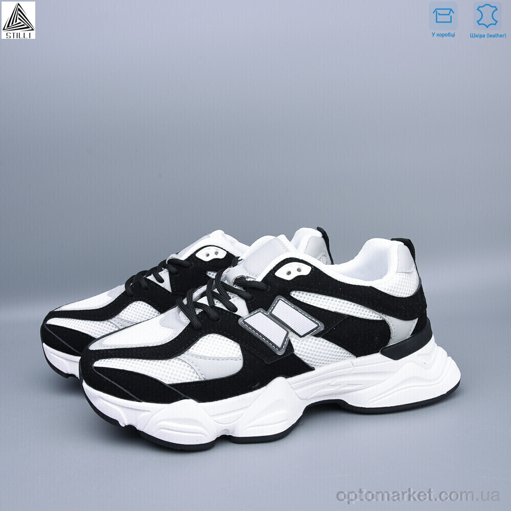 Купить Кросівки жіночі A0025-6 шкіра піна Stilli чорний, фото 2