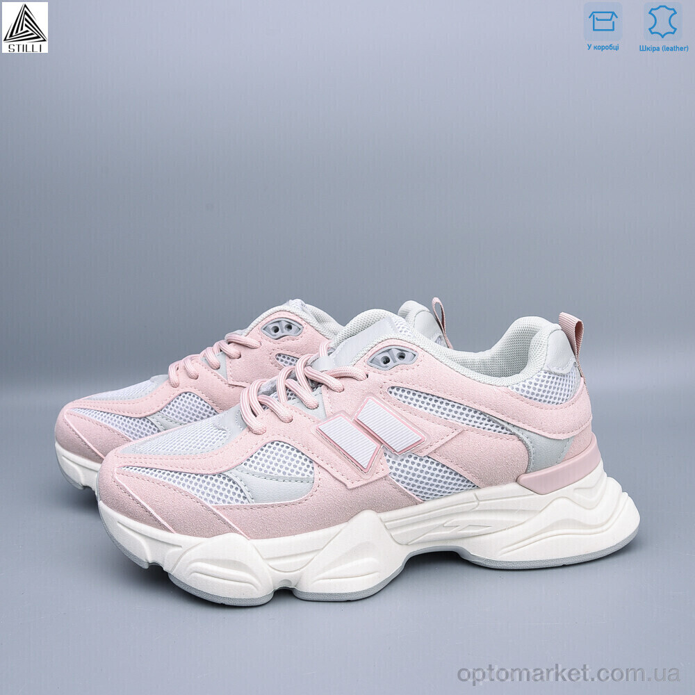Купить Кросівки жіночі A0025-7 шкіра піна Stilli рожевий, фото 2
