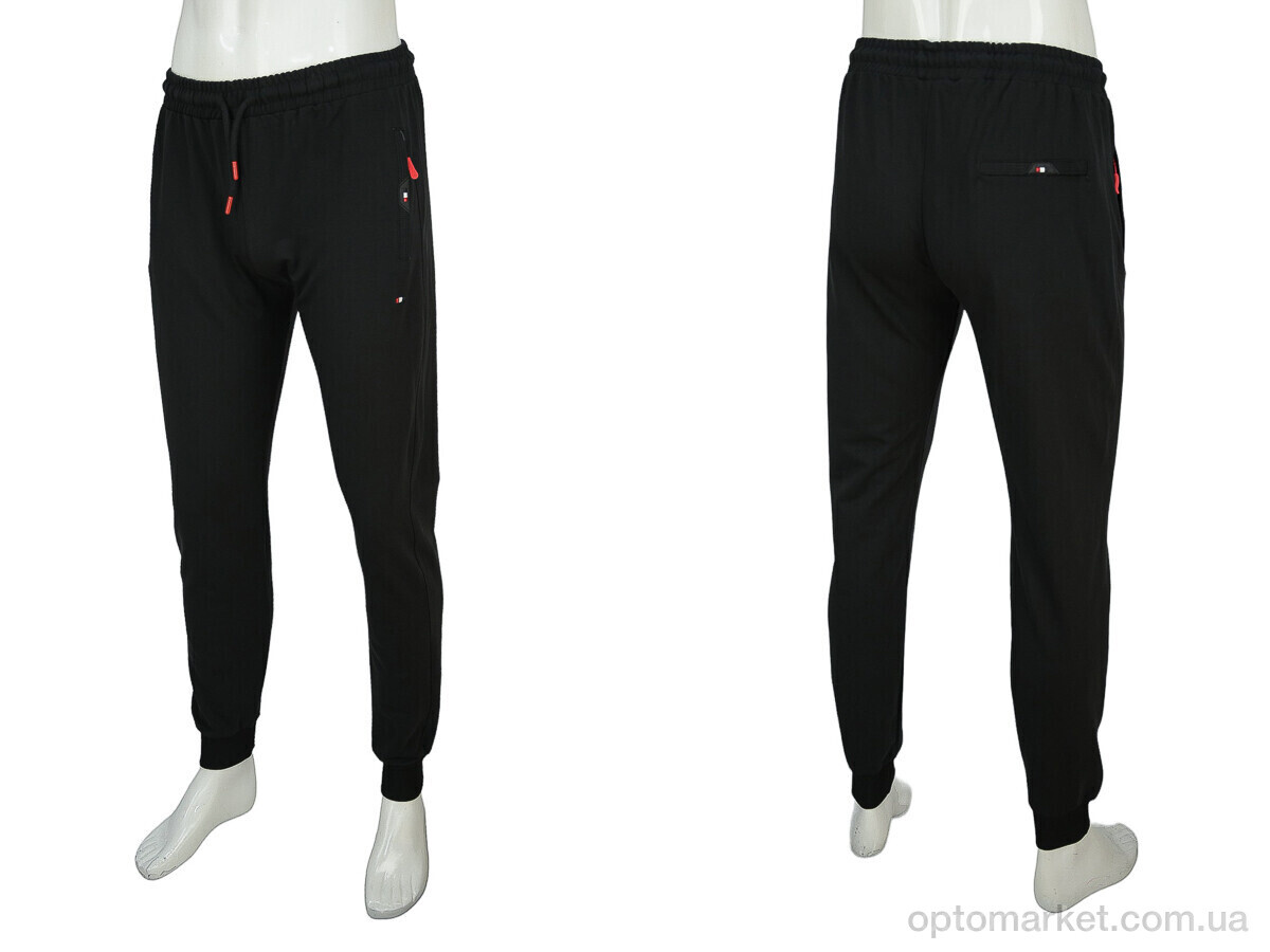 Купить Спортивні штаны чоловічі A004-1 black Tommy Parker чорний, фото 3