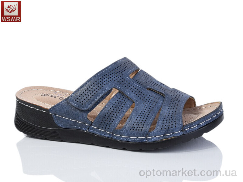 Купить Шльопанці жіночі A01-5 WSMR синій, фото 1