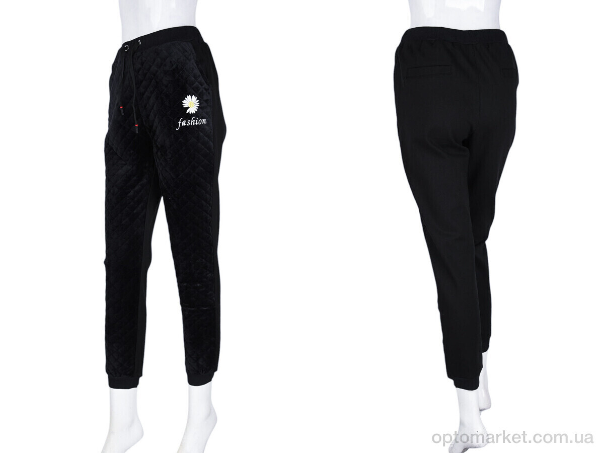 Купить Штани жіночі A027 black (09940) Витончена троянда чорний, фото 3