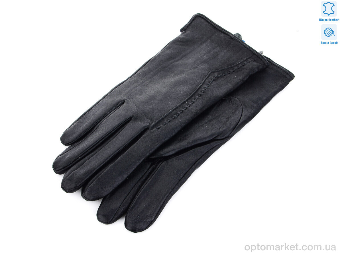 Купить Рукавички жіночі A02Ж шкіра Королева чорний, фото 1