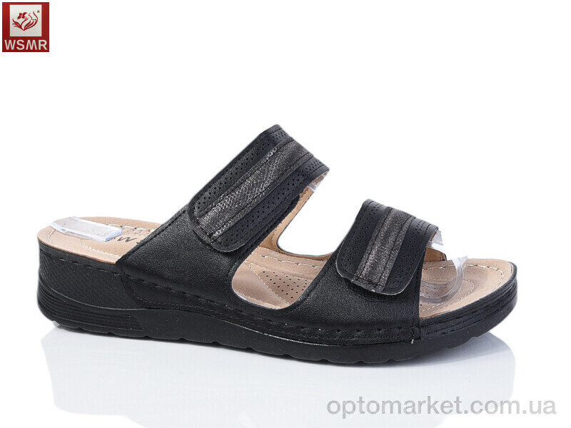 Купить Шльопанці жіночі A03-1 WSMR чорний, фото 1