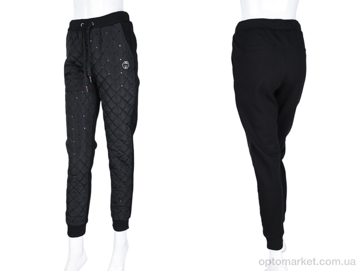 Купить Штани жіночі A036 black (09937) Витончена троянда чорний, фото 3