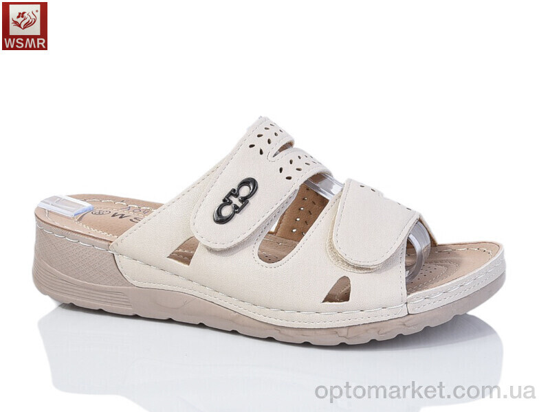Купить Шльопанці жіночі A04-2 WSMR бежевий, фото 1