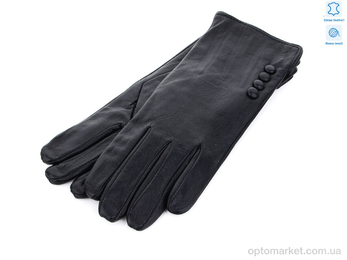 Купить Рукавички жіночі A0603Ж шкіра Королева чорний, фото 1
