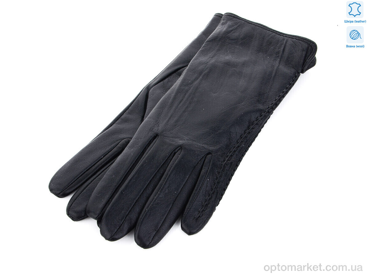 Купить Рукавички жіночі A0621Ж шкіра Королева чорний, фото 1