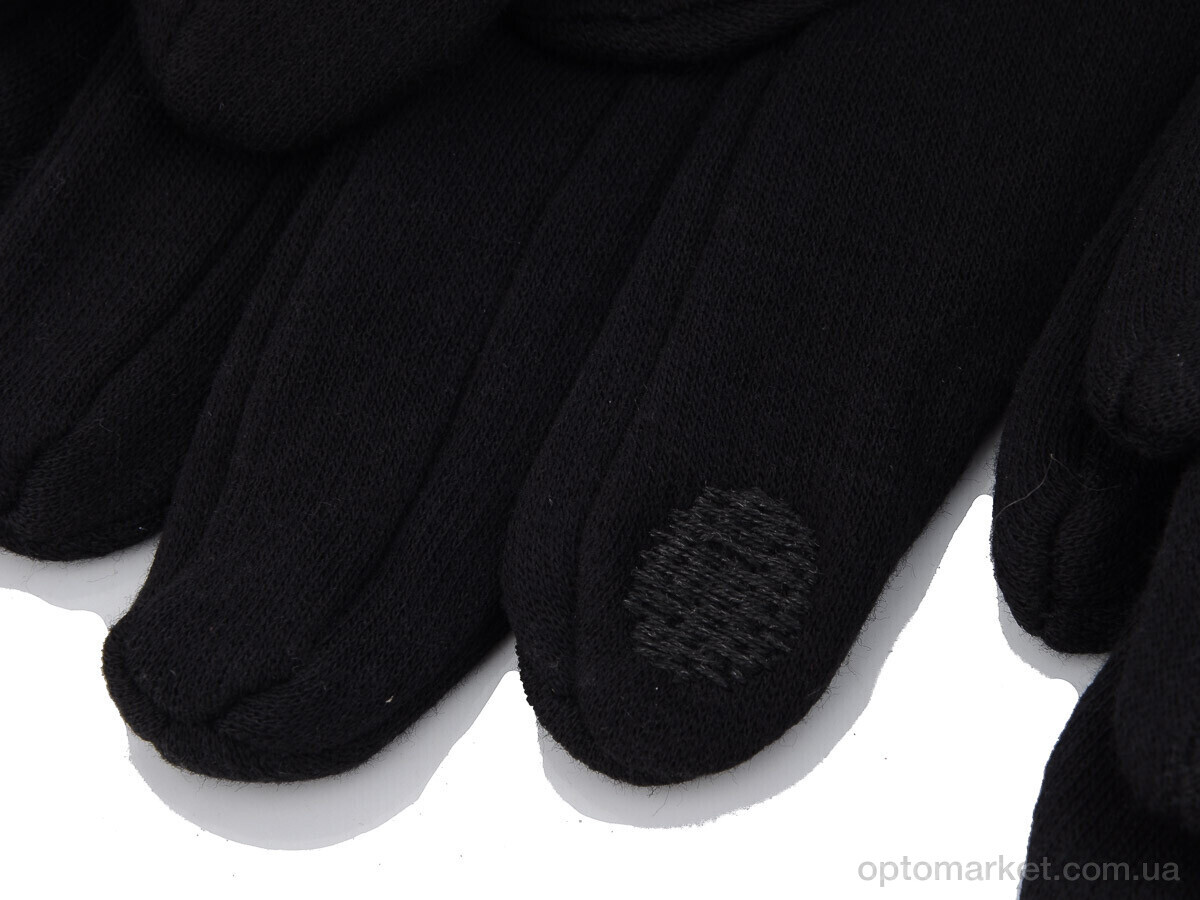 Купить Рукавички чоловічі A1 black трикотаж RuBi чорний, фото 2