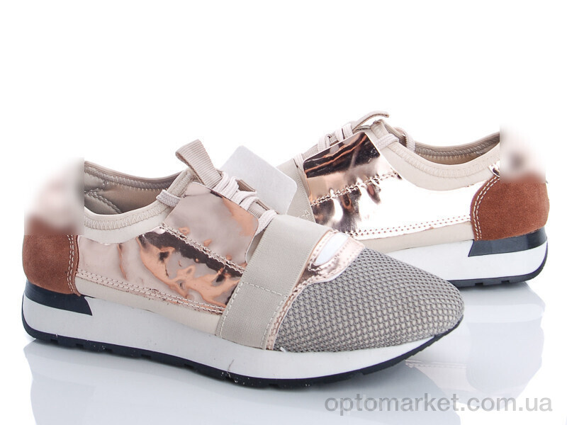 Купить Кросівки жіночі A1082 бежевий B.lenciaga бронзовий, фото 1