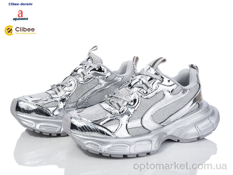 Купить Кросівки дитячі A1335 white-silver Apawwa срібний, фото 1