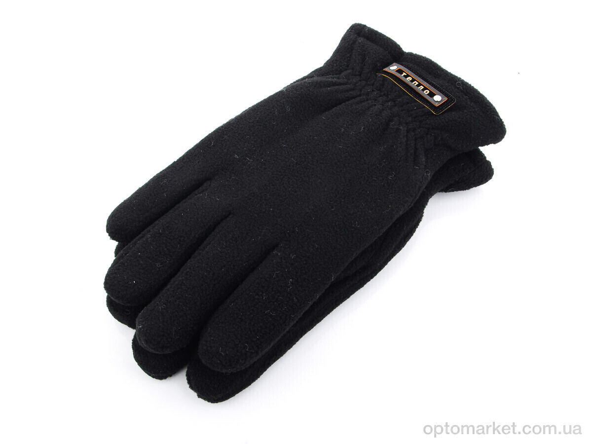 Купить Рукавички чоловічі A15-3М фліс-хутро Королева чорний, фото 1