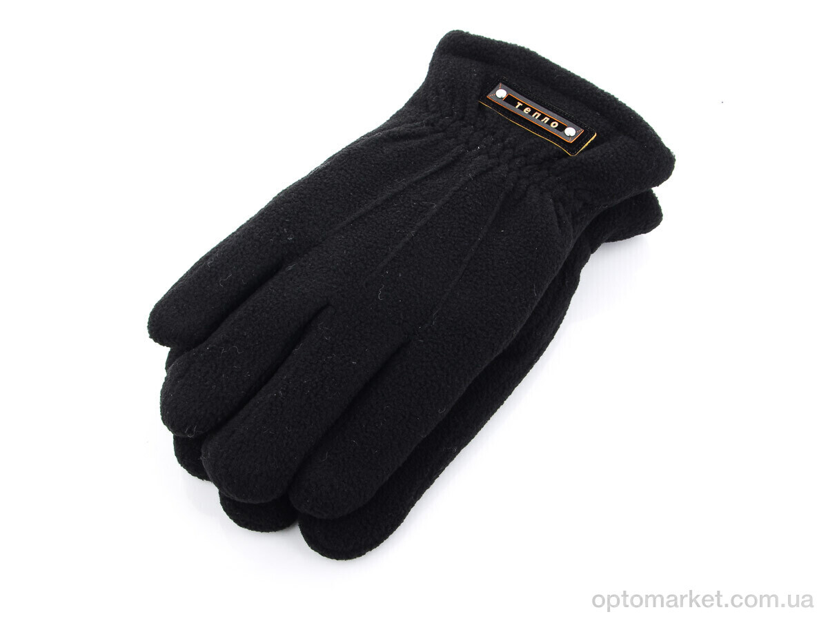 Купить Рукавички чоловічі A15-4М фліс-хутро Королева чорний, фото 1
