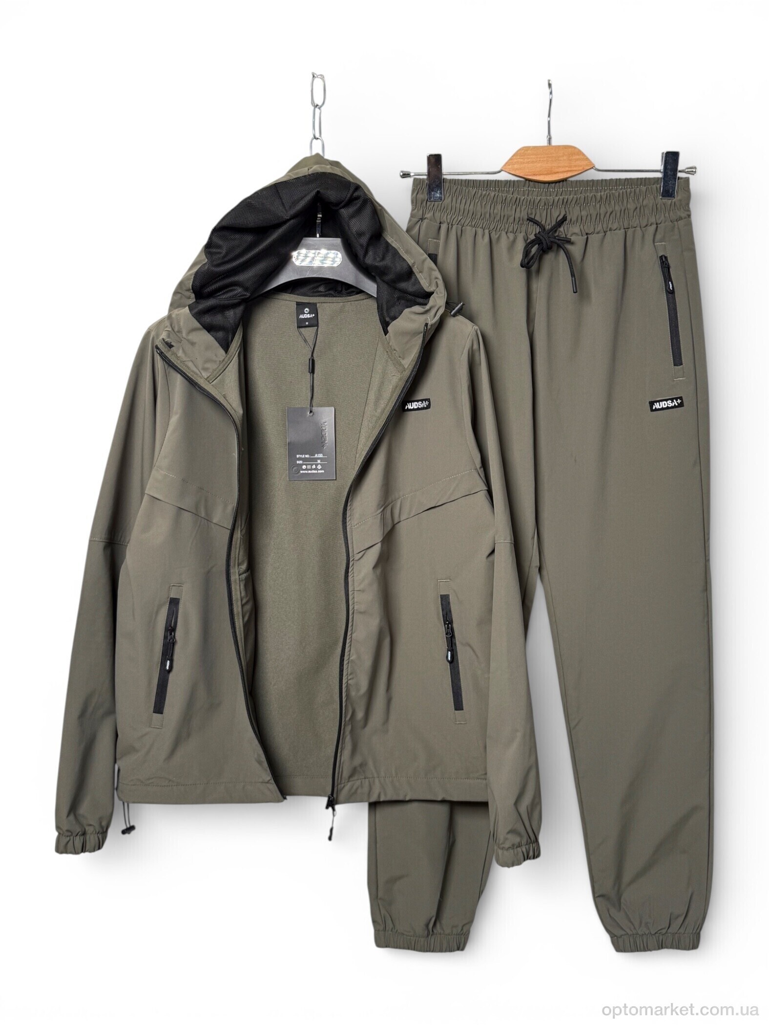 Купить Спортивний костюм чоловічі A153 d.green Audsa зелений, фото 2