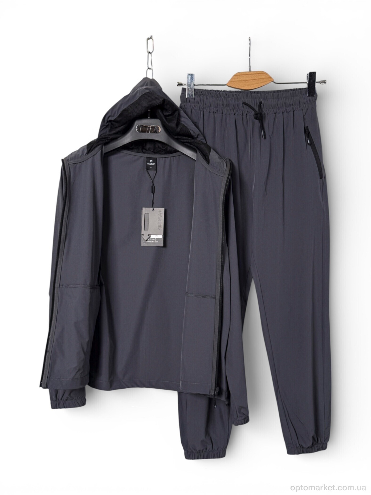 Купить Спортивний костюм чоловічі A156 d.grey Audsa сірий, фото 2