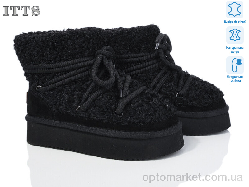 Купить Черевики жіночі A1802-1A ITTS чорний, фото 1