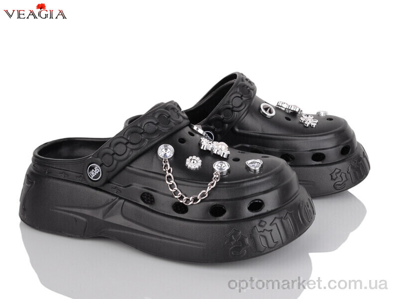Купить Крокси жіночі A20-1 Veagia чорний, фото 1