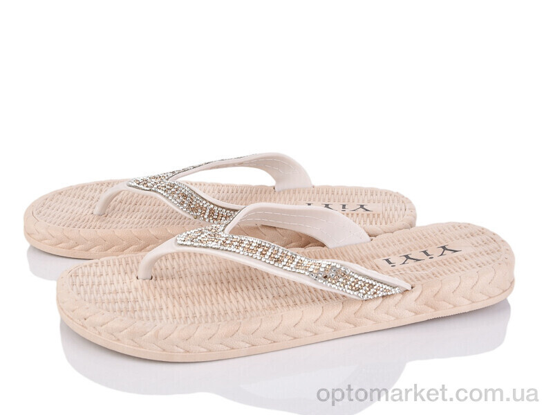 Купить Шльопанці жіночі A209-2 YiYi бежевий, фото 1