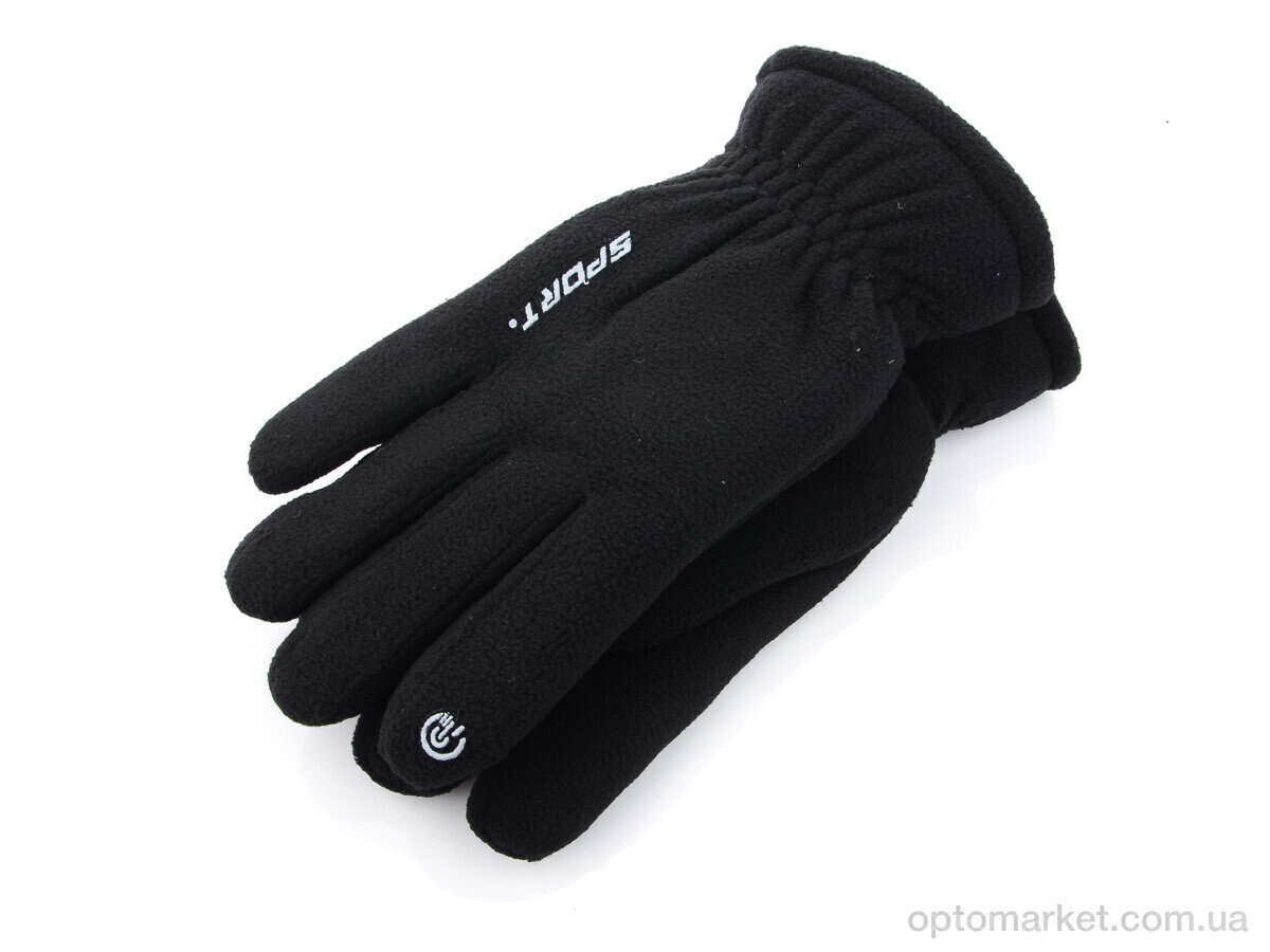 Купить Рукавички чоловічі A22-2M-фліс Королева чорний, фото 1