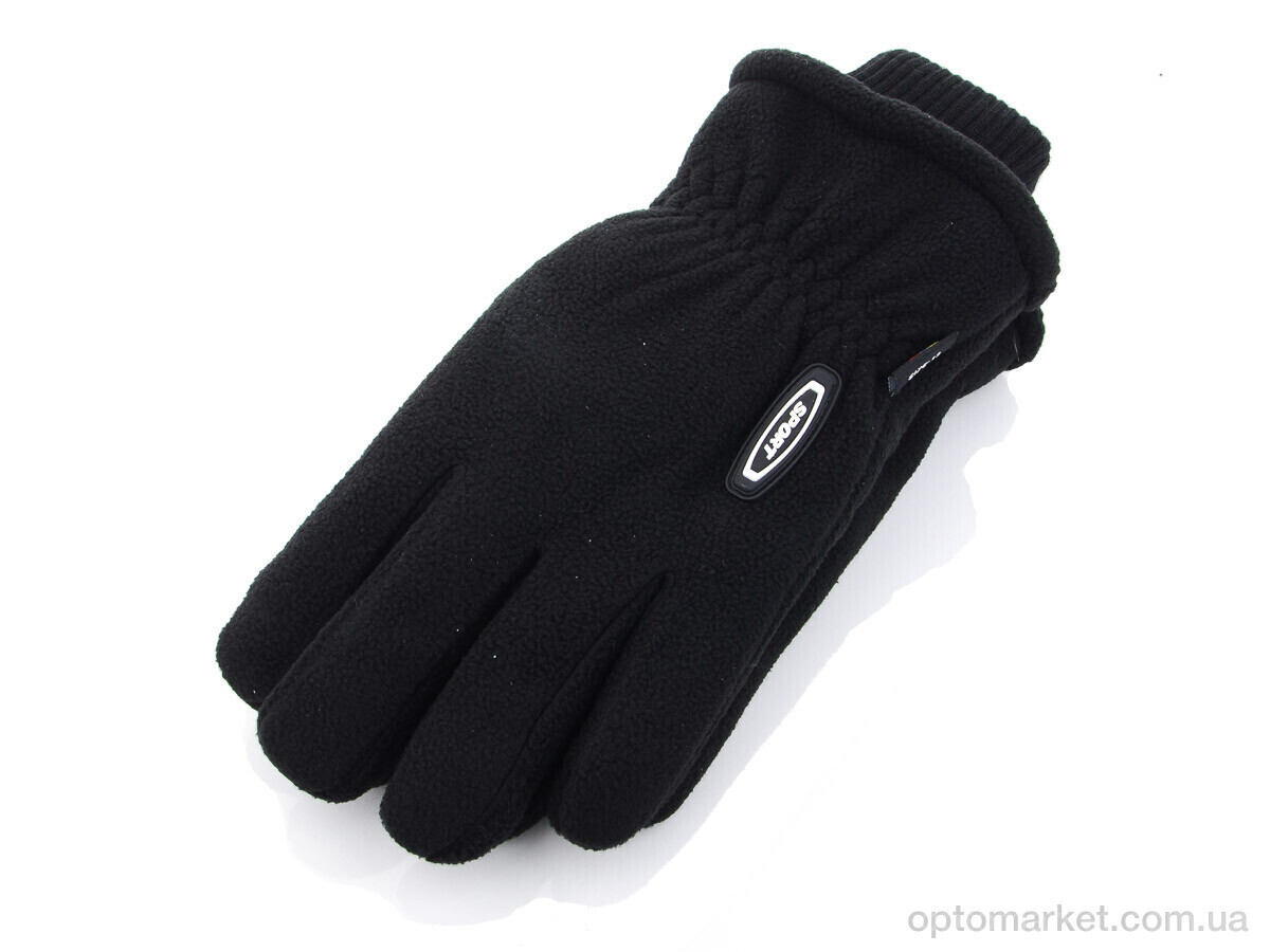 Купить Рукавички чоловічі A22-4M-фліс Королева чорний, фото 1