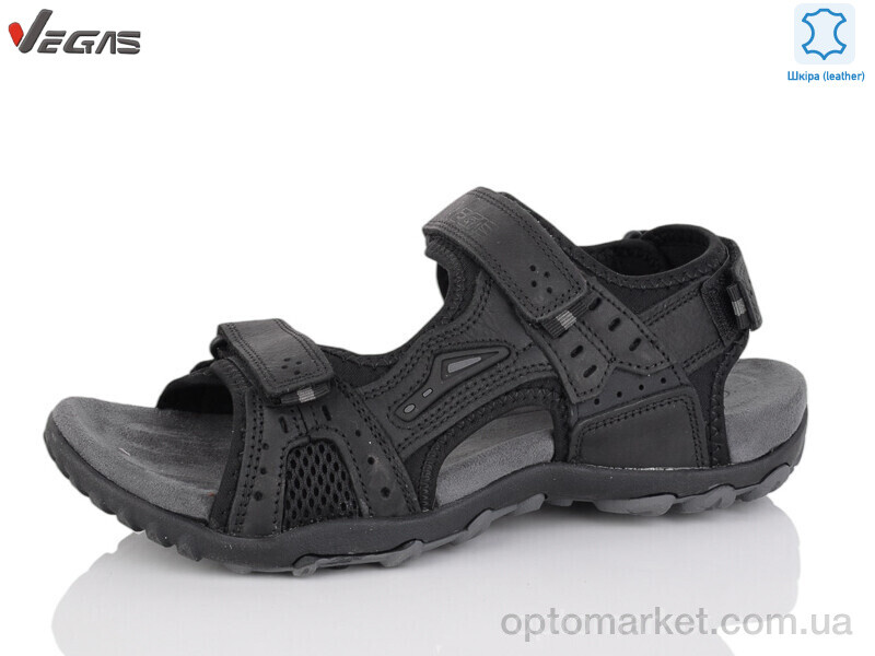 Купить Босоніжки чоловічі A220-1 Vegas чорний, фото 1