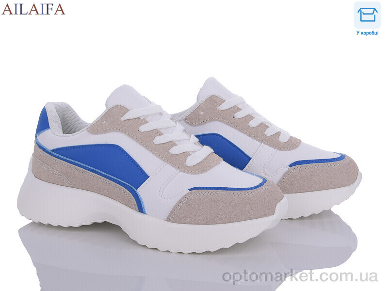 Купить Кросівки жіночі A2365-1 blue піна Ailaifa білий, фото 1