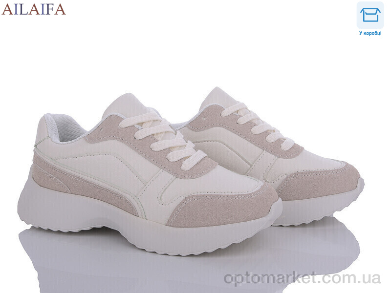 Купить Кросівки жіночі A2365-2 піна Ailaifa бежевий, фото 1