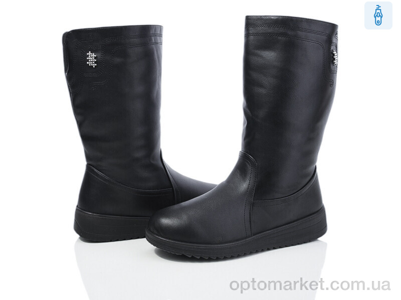 Купить Чоботи жіночі A2368-1 YAQINIAO чорний, фото 1